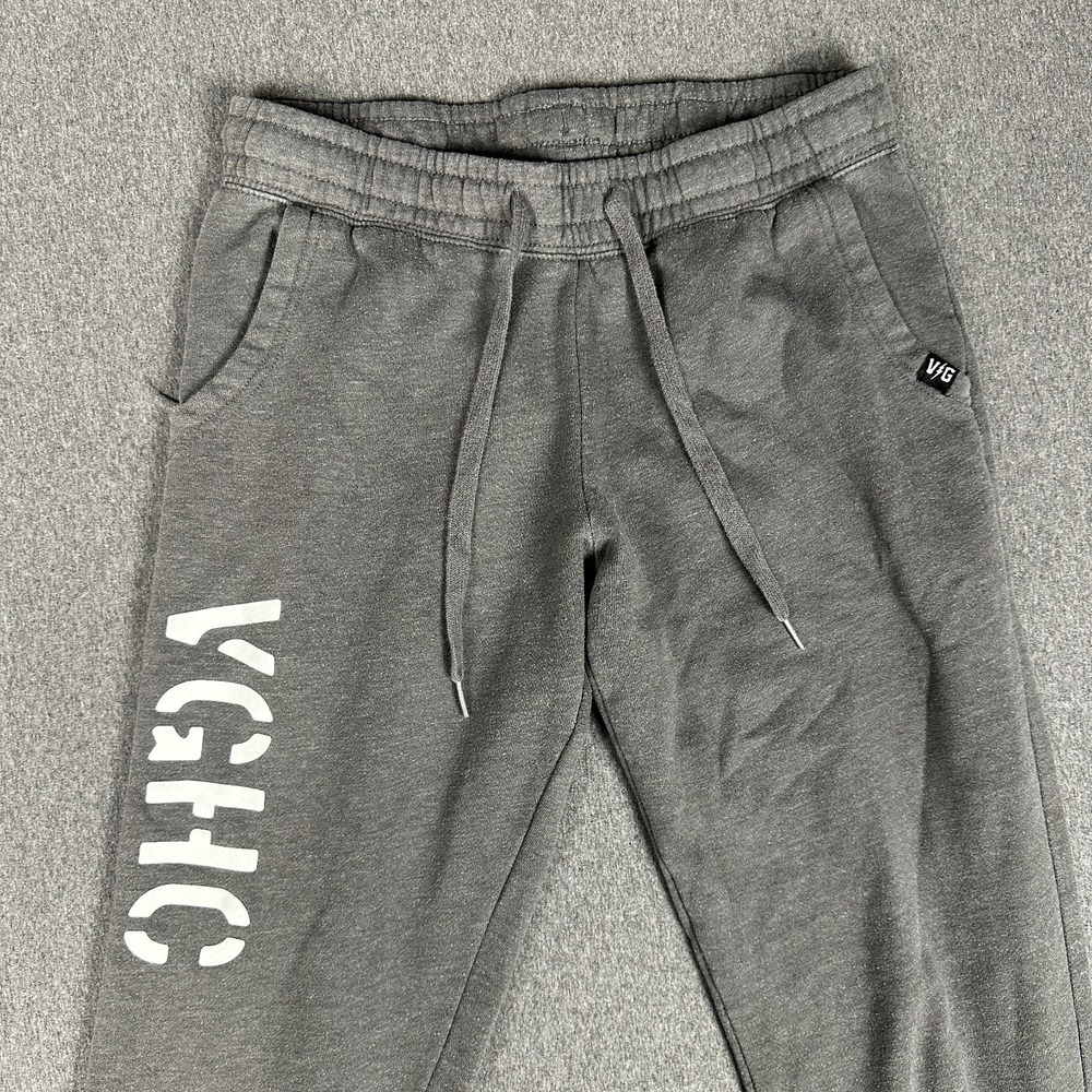 Violent Gentlemen VGHC Joggers Mens S Gray Fleece Sweatpants Drawstring Logo